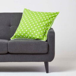 Homescapes Cotton Green Stars Cushion Cover, 60 X 60 Cm - thumbnail 2