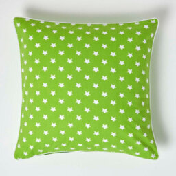 Homescapes Cotton Green Stars Cushion Cover, 60 X 60 Cm - thumbnail 1