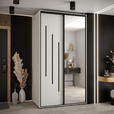 Arte Bright White Cannes Ix Sliding Door Wardrobe 140Cm - Clean, Compact Storage - image 1