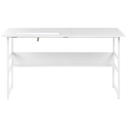 Wyld And Coco Novadesk Home Desk White 140 X 50 Cm With Adjustable Tilting Top And Storage - thumbnail 1