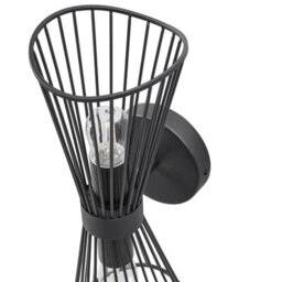 Beliani Wall Lamp Black Iron Led Hourglass Wire Modern, W15 X D17 X H41Cm - thumbnail 4