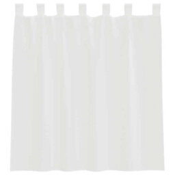 Berkfield Voile Curtains With Loops 2 Pcs White 140X140 Cm - thumbnail 4