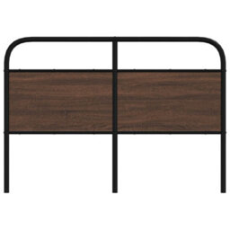 Berkfield Headboard Brown Oak 120 Cm Steel And Engineered Wood - thumbnail 3