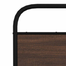Berkfield Headboard Brown Oak 120 Cm Steel And Engineered Wood - thumbnail 6