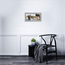 AK Frames 16X8 Silver Classic Multi Photo Frame With Silver Mount - Holds 3 Apertures (3X) 7X5 Photos - thumbnail 3