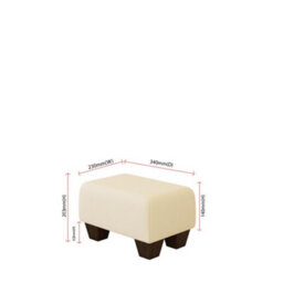 Snow White Mahogany Wood Chunky Legs Faux Leather Small Footstool  Handmade Uk By Footstools Direct - thumbnail 2