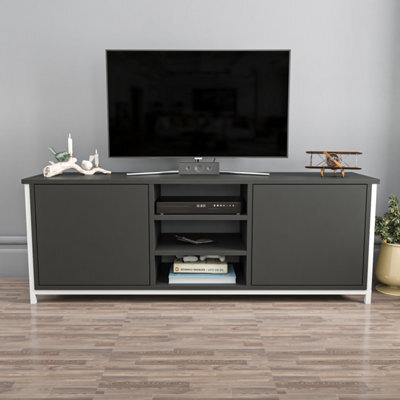 Decorotika Otis Tv Stand For Tv's Up To 63 Inch White And Anthracite - image 1