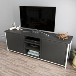 Decorotika Otis Tv Stand For Tv's Up To 63 Inch White And Anthracite - thumbnail 3