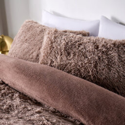 OHS Teddy Duvet Cover Set Bedding Soft Fleece Faux Fur Shaggy, Double - thumbnail 2