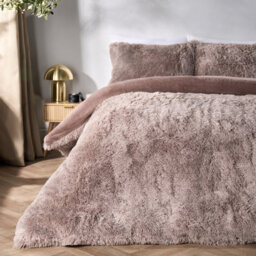 OHS Teddy Duvet Cover Set Bedding Soft Fleece Faux Fur Shaggy, Double - thumbnail 1