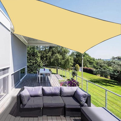 Yellow 3X2M Rectangular Shade Sail Waterproof - image 1