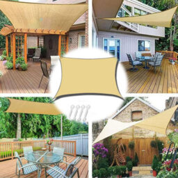 Yellow 3X2M Rectangular Shade Sail Waterproof - thumbnail 3