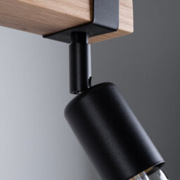 Sollux Lighting Zuca Steel/wood Black 2 Lights Modern Ceiling Light - thumbnail 4