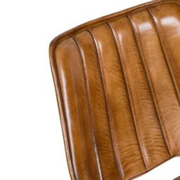 Real Genuine Leather Kitchen Dining Chair Tan Brown 77Cm High X 47Cm Wide X 55Cm Seat Height 48Cm Deep Only Legs To Attach - thumbnail 6