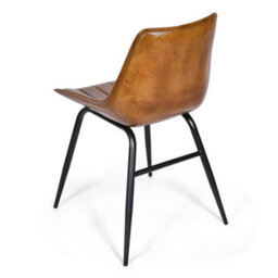 Real Genuine Leather Kitchen Dining Chair Tan Brown 77Cm High X 47Cm Wide X 55Cm Seat Height 48Cm Deep Only Legs To Attach - thumbnail 3