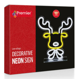 Premier Decorations Limited Neon Led Christmas Reindeer Light Sign Table Top Decoration Small Xmas Light 25Cm - thumbnail 2