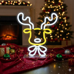 Premier Decorations Limited Neon Led Christmas Reindeer Light Sign Table Top Decoration Small Xmas Light 25Cm - thumbnail 4