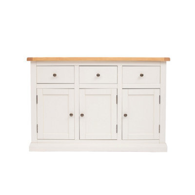 Cabinet Bits Castelli Off White 3 Drawer 3 Door Sideboard Brass Knob - image 1