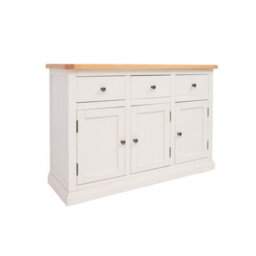Cabinet Bits Castelli Off White 3 Drawer 3 Door Sideboard Brass Knob - thumbnail 2