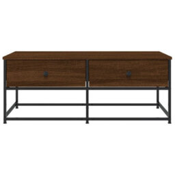 Berkfield Stylish Coffee Table Brown Oak 100X51X40 Cm Engineered Wood - thumbnail 6