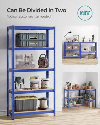 Songmics Garage Shelving, 5-Tier Storage Rack, 180 X 90 X 40 Cm Max. Load 875 Kg (175 Kg Per Tier), Shelving Unit, Adjustable Shelves, Blue - image 1