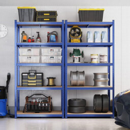 Songmics Garage Shelving, 5-Tier Storage Rack, 180 X 90 X 40 Cm Max. Load 875 Kg (175 Kg Per Tier), Shelving Unit, Adjustable Shelves, Blue - thumbnail 2