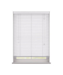 160Cm White Gloss Faux Wood Venetian With Strings 120Cm Drop - thumbnail 2