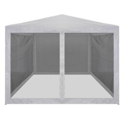Walplus Party Tent Garden Gazebo Canopy With 4 Mesh Sidewalls 4X3 M - thumbnail 2