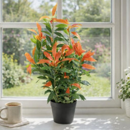 80Cm Leaf Realistic Red Robin Artificial Ficus Tree / Plant - thumbnail 2