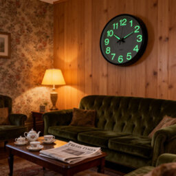 12 Large Luminous Wall Clocks Glow In The Dark Silent Home Digital Clock Decor White - thumbnail 3
