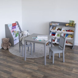Humble Crew Children's Shelf, Toy Organiser Shelf With 9 Storage Boxes, Grey/white - thumbnail 7