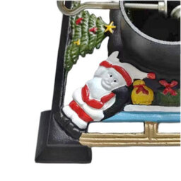 Holly International Cast Iron Christmas Tree Stand Santa For Real Trees Up To 6Ft - thumbnail 2