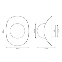 Emibig Lighting Emibig Fiero Wall Lamp 1 X G9 Black With White Shade - thumbnail 5