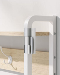 Songmics Hall Tree With Bench Hallway Coat Rack With Shoe Storage Golden Oak And Cloud White - thumbnail 6