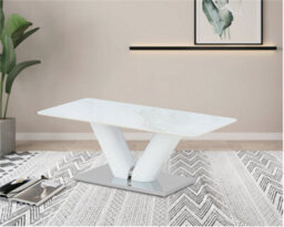 Stratus Interiors White Sintered Stone Coffee Table White Base - thumbnail 1