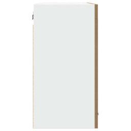 Berkfield Hanging Glass Cabinet Artisian Oak 80X31X60 Cm Engineered Wood - thumbnail 5