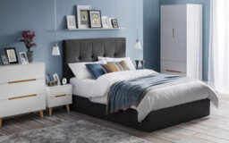 Basoni 2 Drawer Wide Bedroom Chest Scandinavian White Oak Legs - thumbnail 2