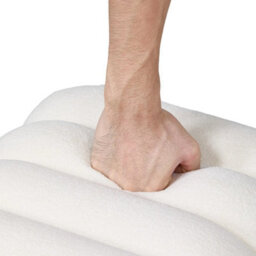 White U Shaped Footstool Ottoman Shoe Changing Seat Dressing Stool Piano Stool - thumbnail 3