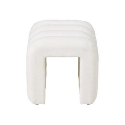 White U Shaped Footstool Ottoman Shoe Changing Seat Dressing Stool Piano Stool - thumbnail 5