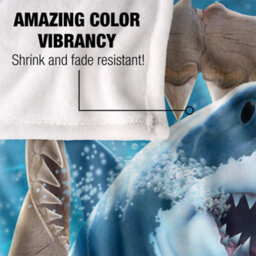 Jq Licensing Hunting Shark Supersoft Blanket Multicoloured (One Size) - thumbnail 4