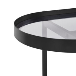 Wyld And Coco Viennese Console Table Black - Tempered Glass Top, Viennese Braid Shelf, 120 X 42 Cm - thumbnail 5