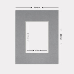 Ak Frames 20X16 Mid Grey Picture Mounts To Fit A4 Aperture Size - Mount Board Only (No Frame Included) - thumbnail 3