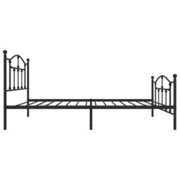 Berkfield Metal Bed Frame With Headboard And Footboard Black 90X200 Cm - thumbnail 6