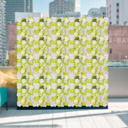London Boutique Green Artificial Flower Wall Panels, 12 Pack 38 X 38 Cm, 3D Silk Rose Backdrop, Wedding Party Photo Wall Decor - thumbnail 8