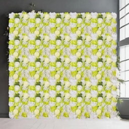 London Boutique Green Artificial Flower Wall Panels, 12 Pack 38 X 38 Cm, 3D Silk Rose Backdrop, Wedding Party Photo Wall Decor - thumbnail 7