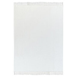Beliani Blanket Ampara Cotton 150 X 200 Cm Off-White - thumbnail 4