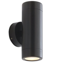 Up & Down Twin Outdoor Ip65 Wall Light - 2 X 7W Led Gu10 - Satin Black