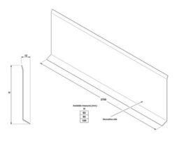 Ilcom Stainless Steel Skirting Board F60mm X 2700mm - Gold Brushed - thumbnail 8