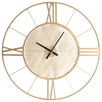 Beliani Wall Clock Blamere 80 Cm Metal Gold - image 1