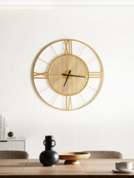 Beliani Wall Clock Blamere 80 Cm Metal Gold - thumbnail 2